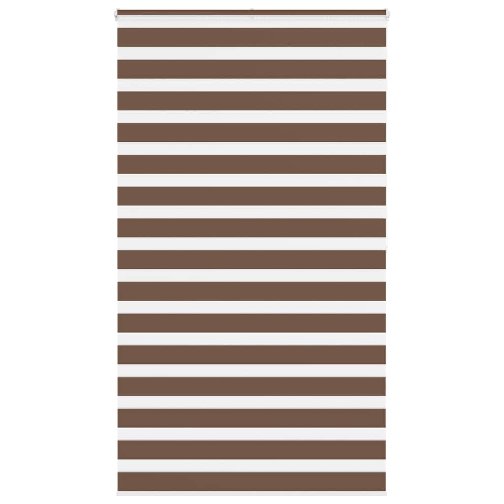 Vidaxl zebra rolgordijn 125x200 cm stofbreedte 120,9cm polyester bruin