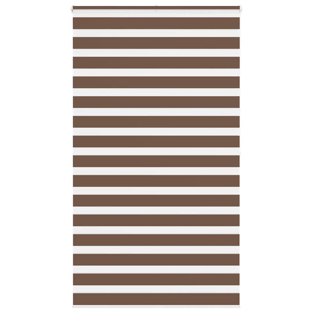 Vidaxl zebra rolgordijn 135x200 cm stofbreedte 130,9cm polyester bruin