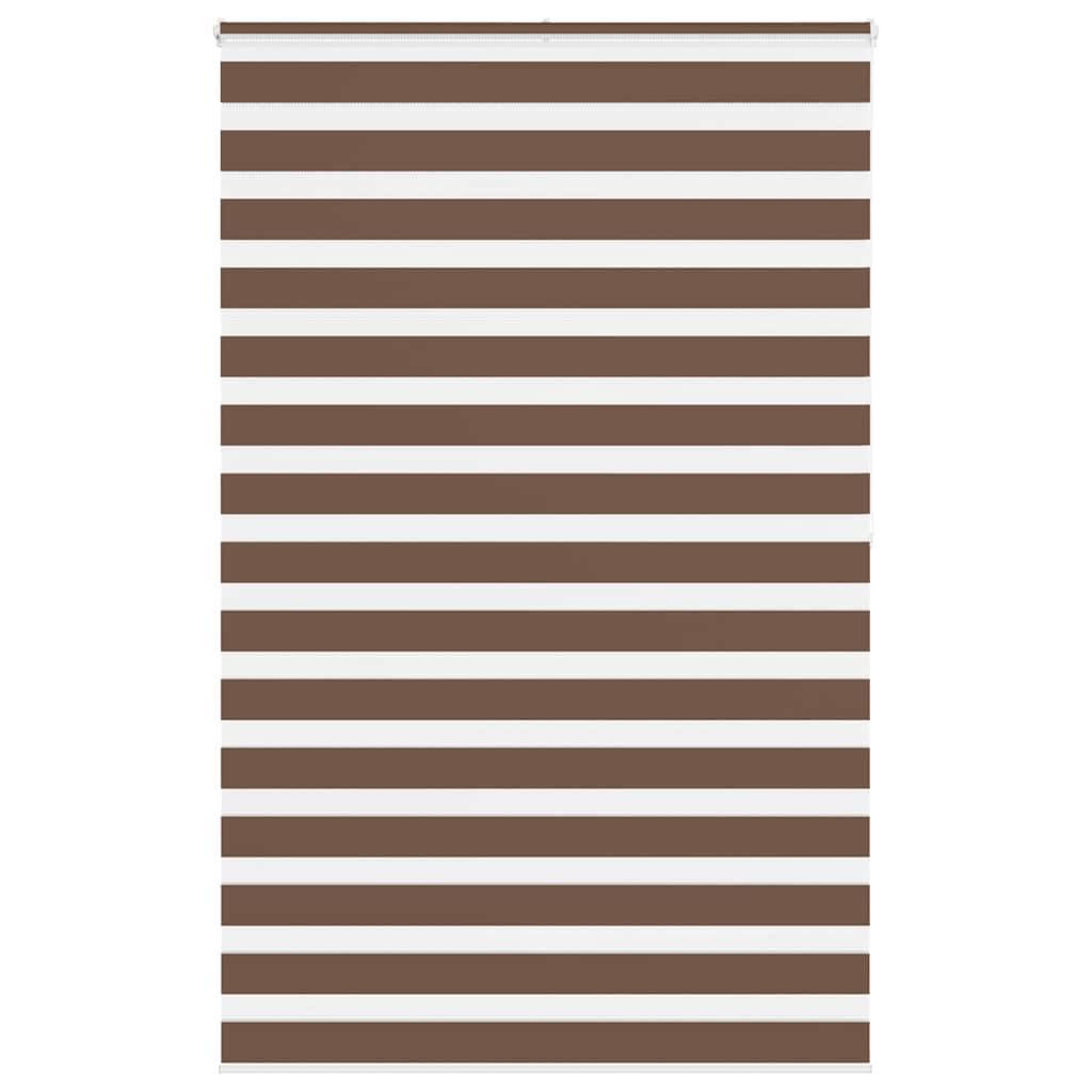 Vidaxl zebra rolgordijn 150x200 cm stofbreedte 145,9cm polyester bruin