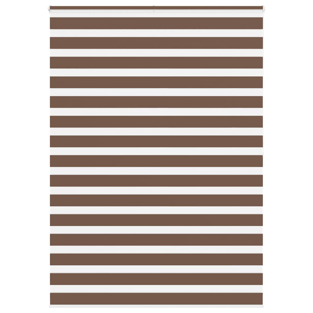Vidaxl zebra rolgordijn 155x200 cm stofbreedte 150,9cm polyester bruin