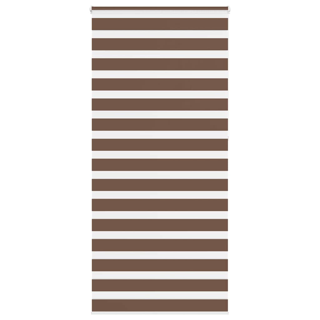 Vidaxl zebra rolgordijn 100x230 cm stofbreedte 95,9 cm polyester bruin