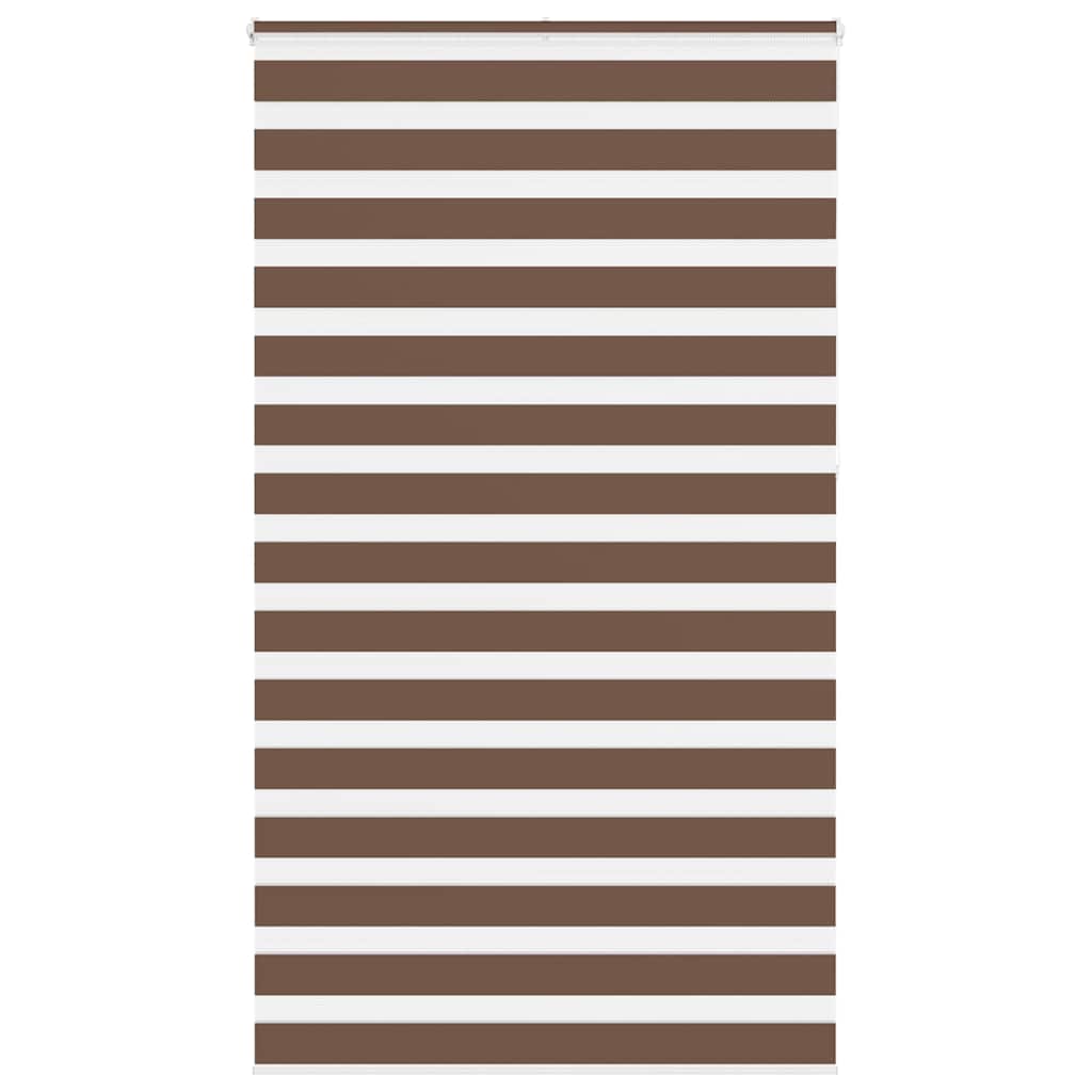 Vidaxl zebra rolgordijn 120x230 cm stofbreedte 115,9cm polyester bruin