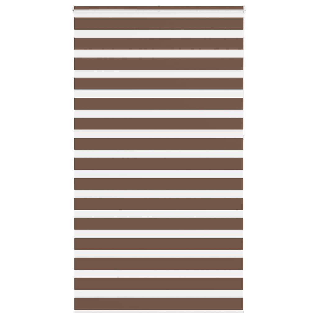Vidaxl zebra rolgordijn 130x230 cm stofbreedte 125,9cm polyester bruin