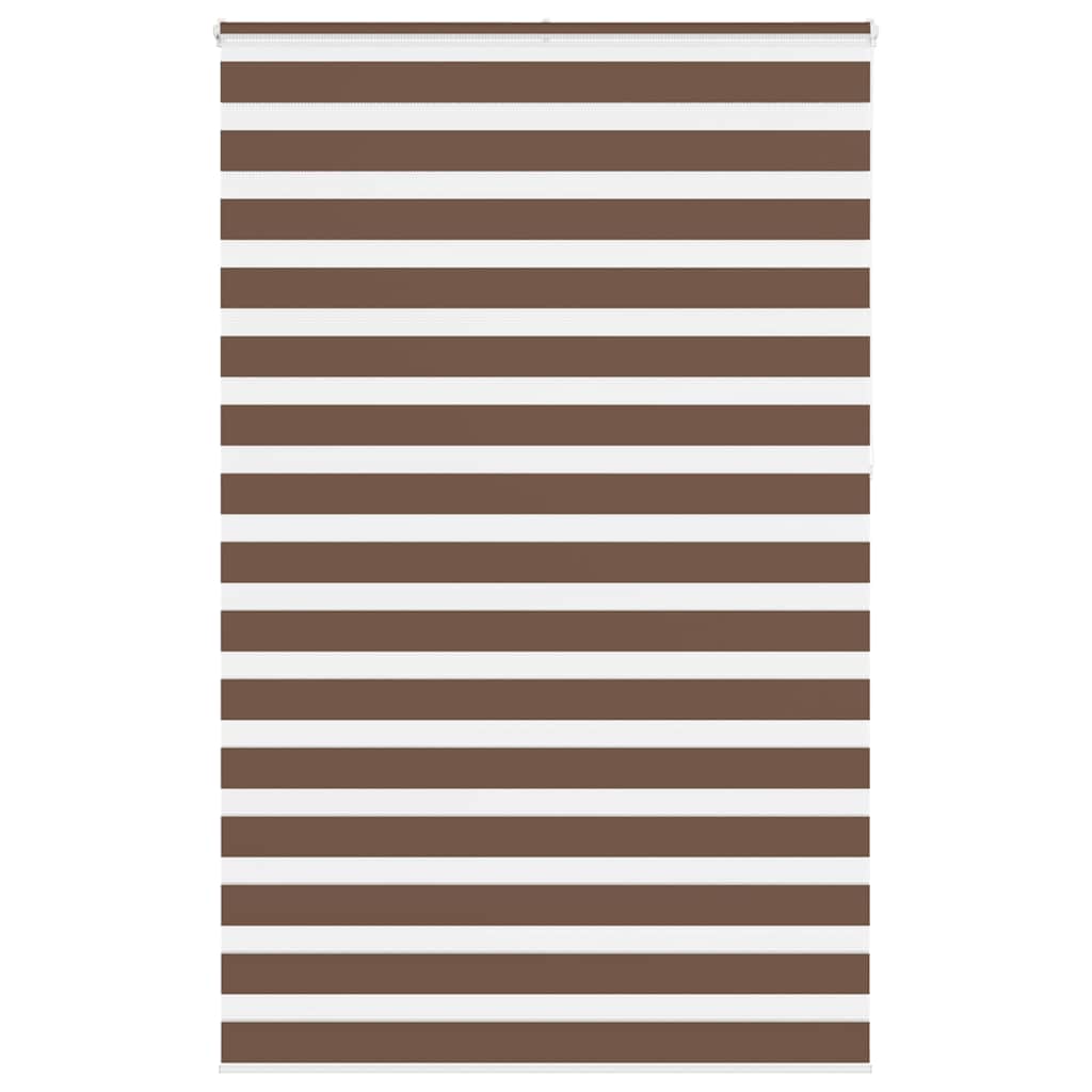 Vidaxl zebra rolgordijn 140x230 cm stofbreedte 135,9cm polyester bruin