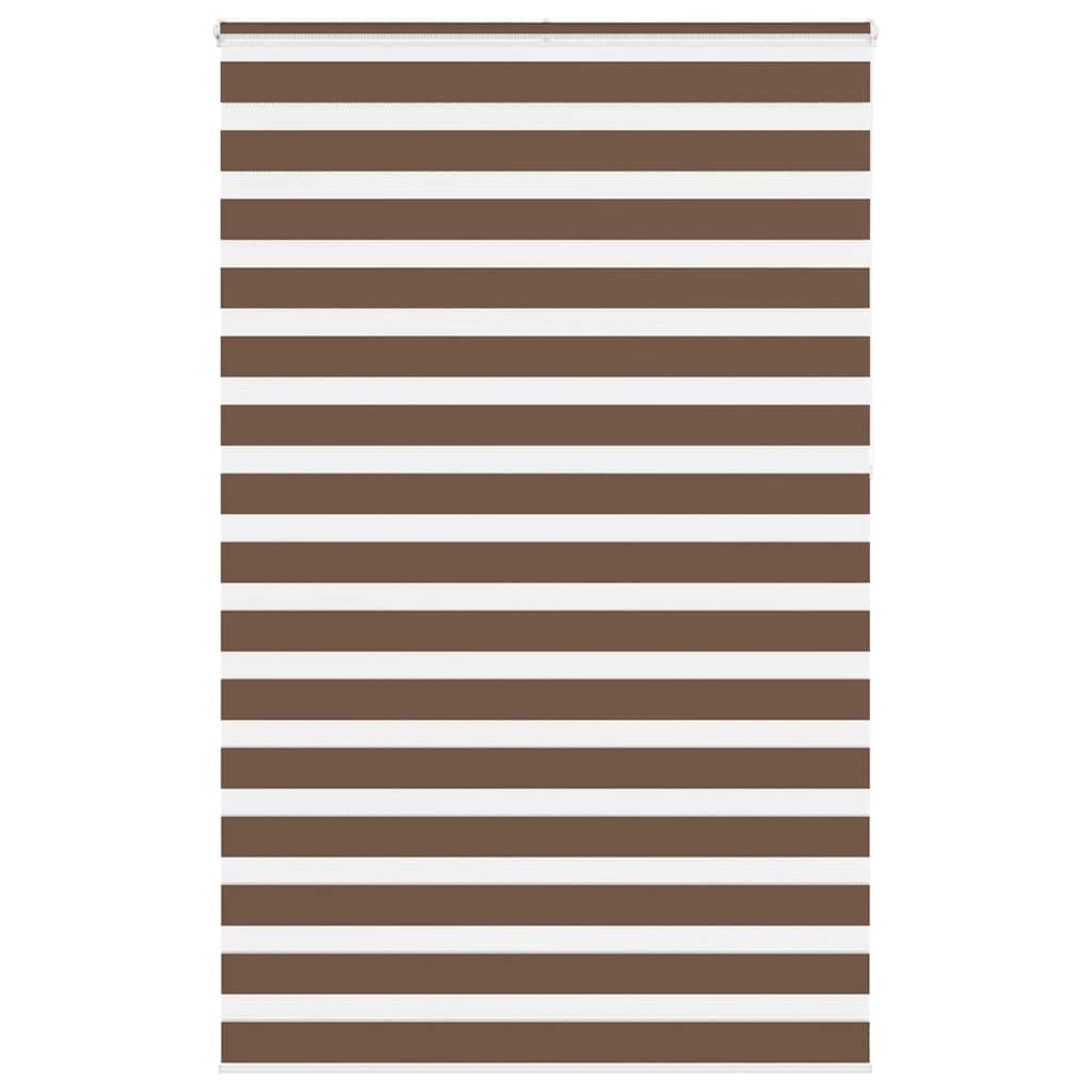 Vidaxl zebra rolgordijn 145x230 cm stofbreedte 140,9cm polyester bruin