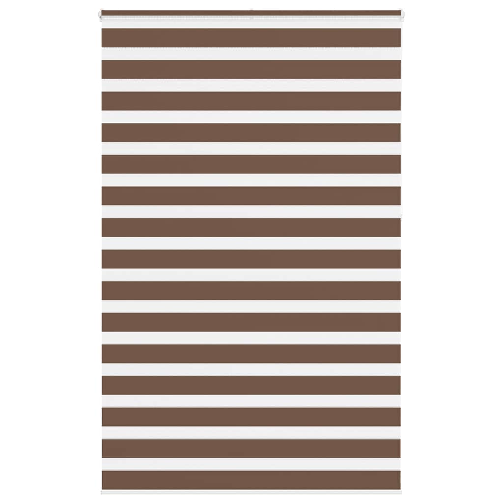 Vidaxl zebra rolgordijn 145x230 cm stofbreedte 140,9cm polyester bruin