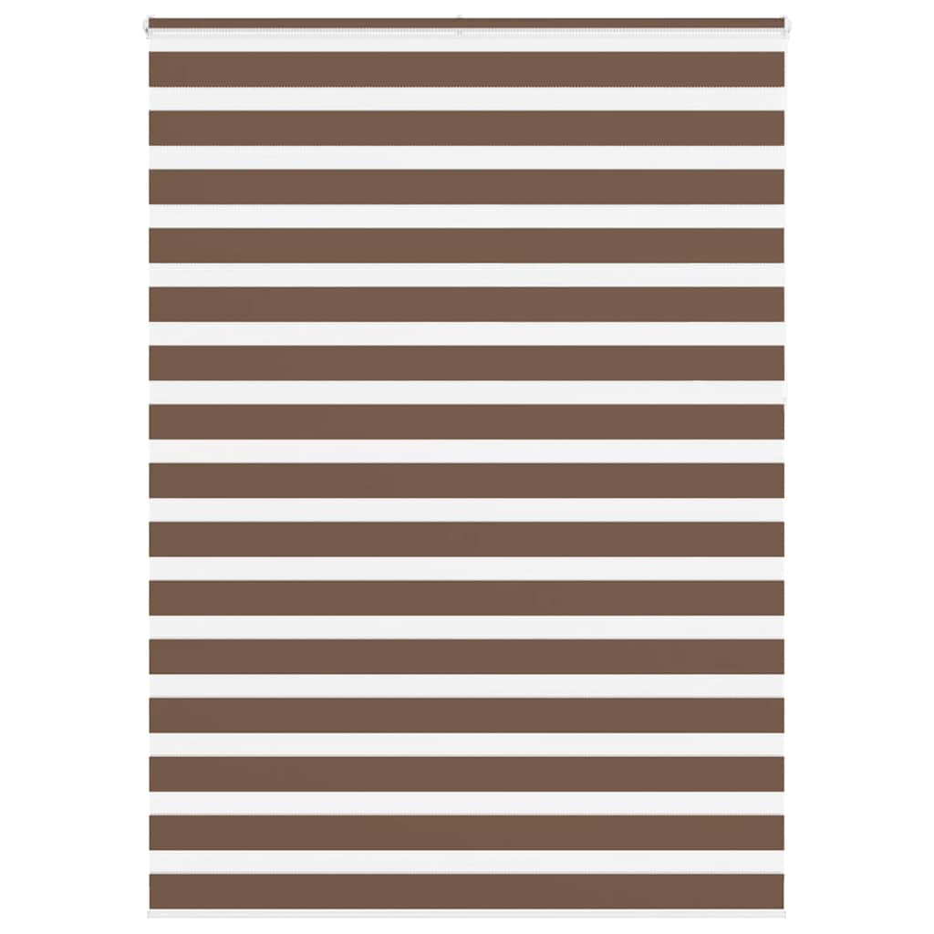 Vidaxl zebra rolgordijn 155x230 cm stofbreedte 150,9cm polyester bruin