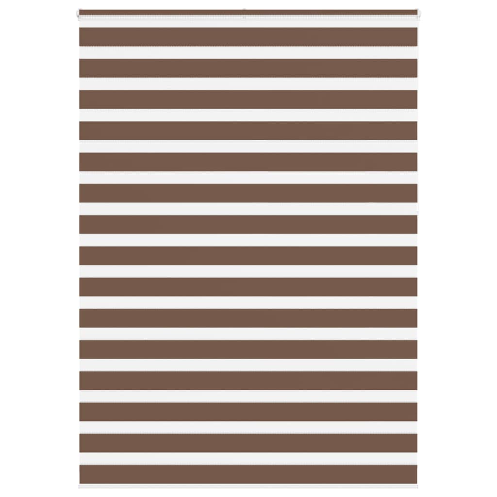 Vidaxl zebra rolgordijn 160x230 cm stofbreedte 155,9cm polyester bruin