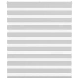 Vidaxl zebra rolgordijn 130x100 cm stofbreedte 125,9 cm lichtgrijs