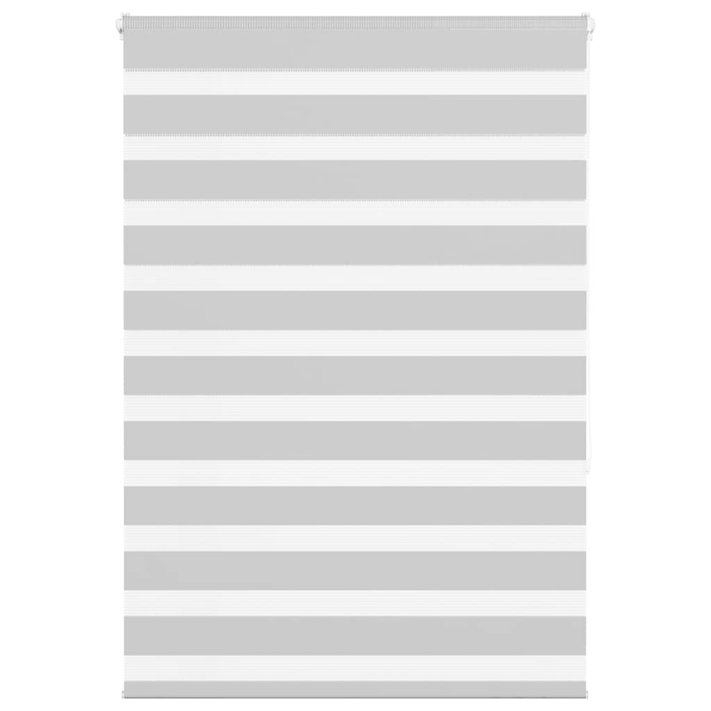 Vidaxl zebra rolgordijn 100x150 cm stofbreedte 95,9 cm lichtgrijs