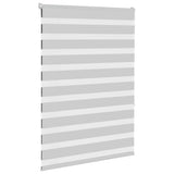 Vidaxl zebra rolgordijn 100x150 cm stofbreedte 95,9 cm lichtgrijs