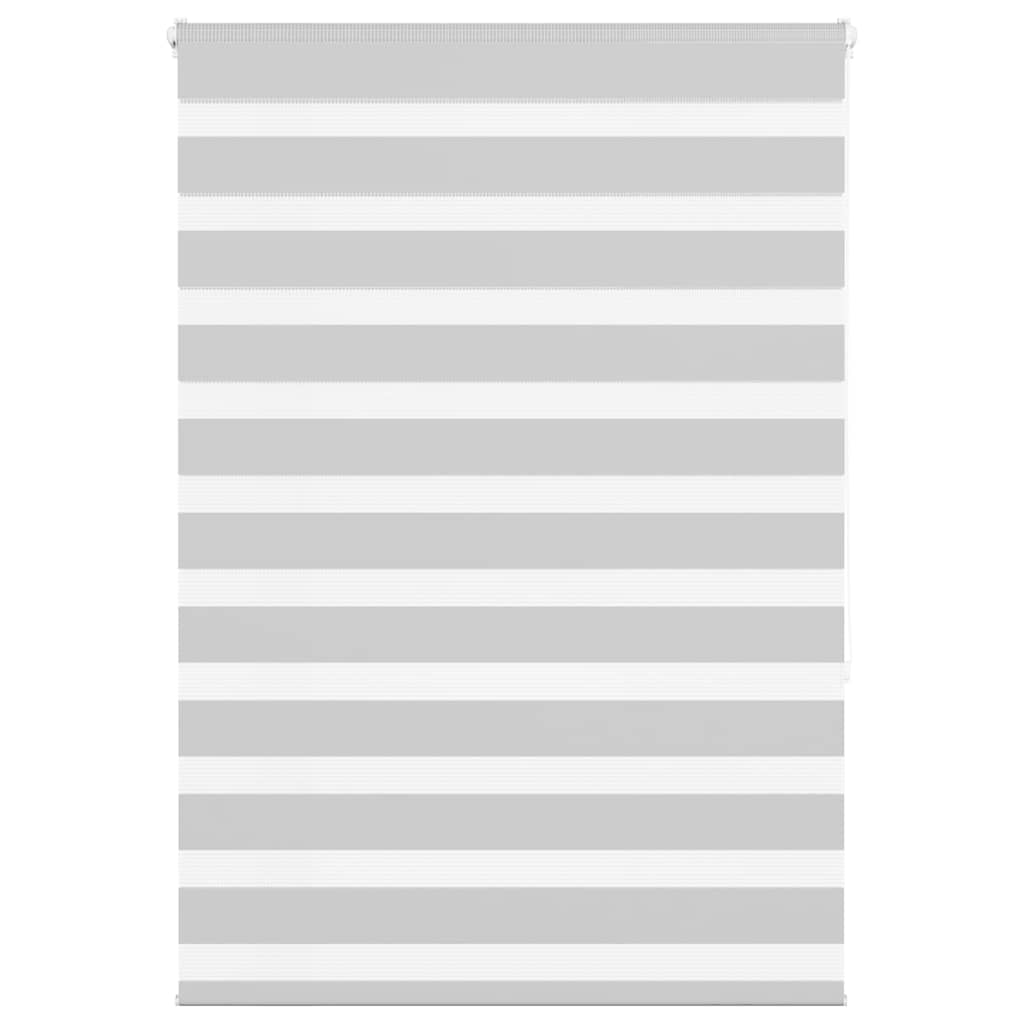 Vidaxl zebra rolgordijn 105x150 cm stofbreedte 100,9 cm lichtgrijs