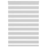 Vidaxl zebra rolgordijn 105x150 cm stofbreedte 100,9 cm lichtgrijs