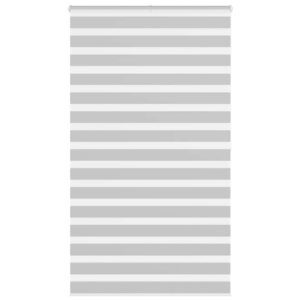 Vidaxl zebra rolgordijn 130x200 cm stofbreedte 125,9 cm lichtgrijs