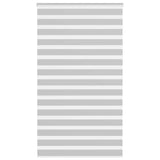 Vidaxl zebra rolgordijn 130x200 cm stofbreedte 125,9 cm lichtgrijs