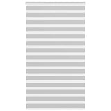 Vidaxl zebra rolgordijn 120x230 cm stofbreedte 115,9 cm lichtgrijs