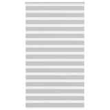 Vidaxl zebra rolgordijn 130x230 cm stofbreedte 125,9 cm lichtgrijs
