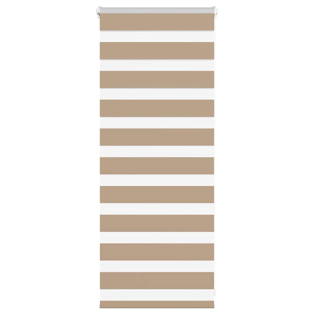 Vidaxl zebra blind 60x100 cm stofbreedte 55,9 cm polyester zandbruin