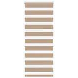 Vidaxl zebra blind 60x100 cm stofbreedte 55,9 cm polyester zandbruin