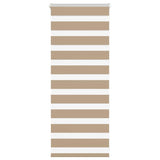 Vidaxl zebra blind zandbruin 65x100 cm stofbreedte 60,9 cm polyester