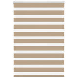 Vidaxl zebra blind 105x150 cm stofbreedte 100,9 cm polyester zandbruin