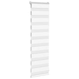 Vidaxl zebra rolgordijn 50x100 cm stofbreedte 45,9cm polyester wit
