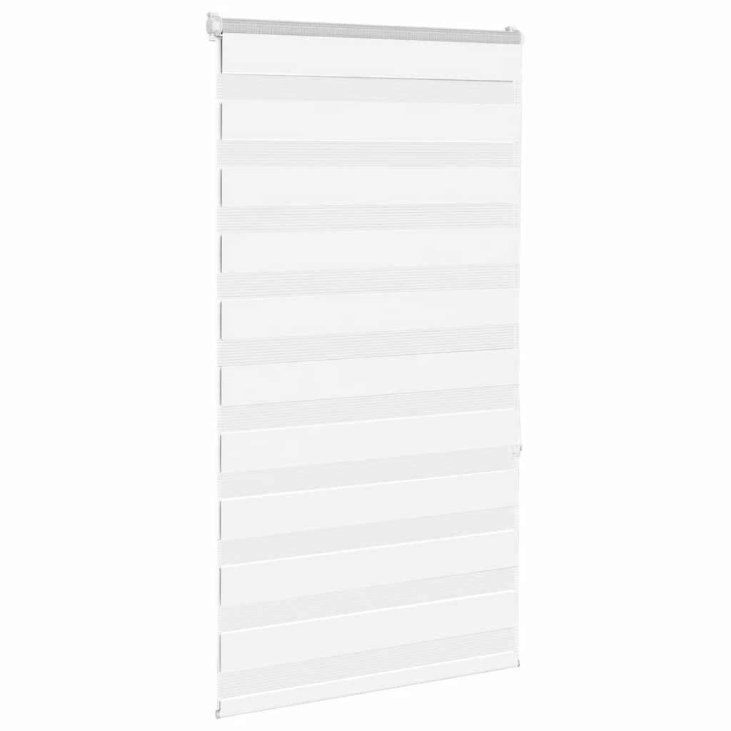 Vidaxl zebra rolgordijn 85x150 cm stofbreedte 80,9 cm polyester wit