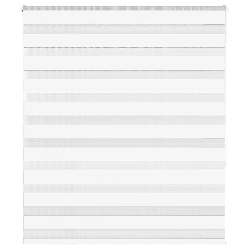 Vidaxl zebra rolgordijn 130x150 cm stofbreedte 125,9cm polyester wit