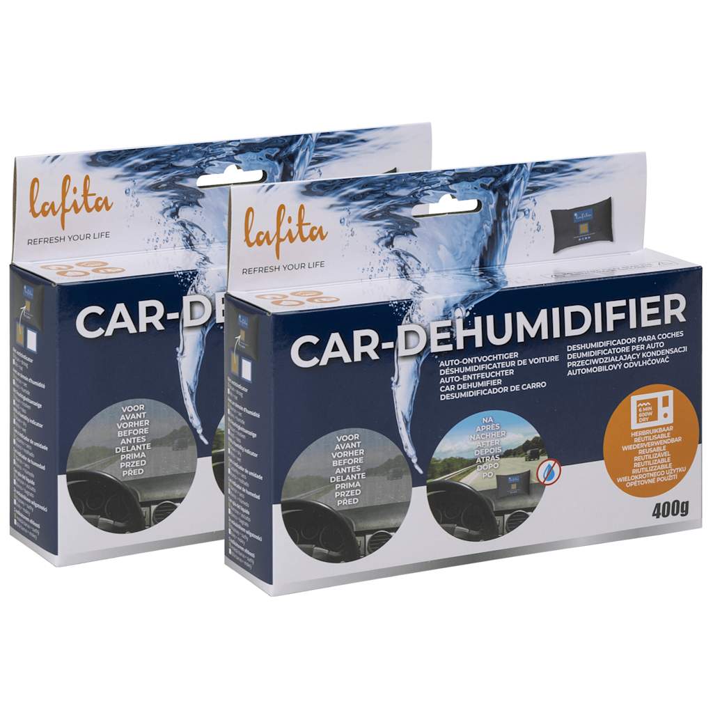 Vidaxl luchtontvochtigers voor in de auto herbruikbaar 2 st 400 g