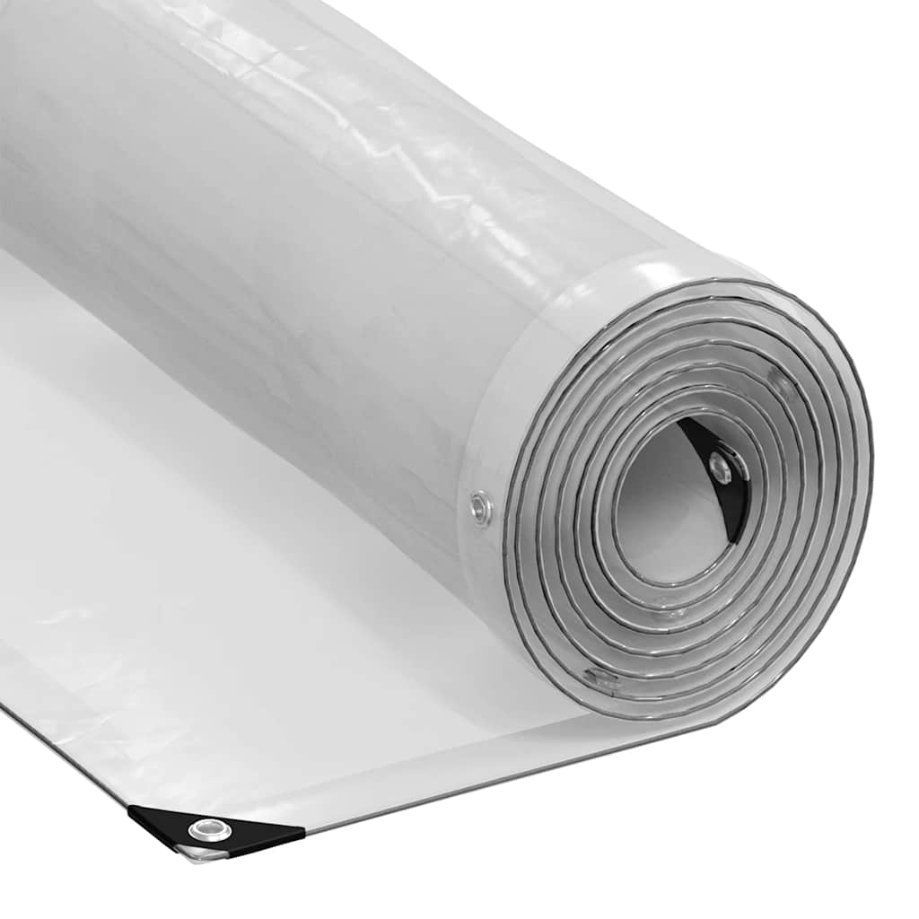 Vidaxl doorzichtig zeildoek met zeilringen 4x10 m polyethyleen