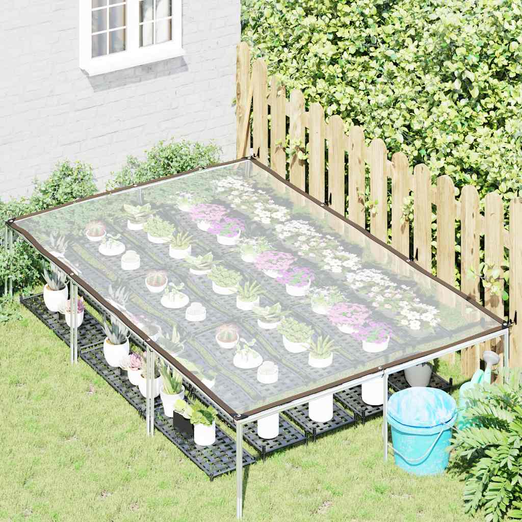 Vidaxl doorzichtig zeildoek met zeilringen 2x3 m polyethyleen