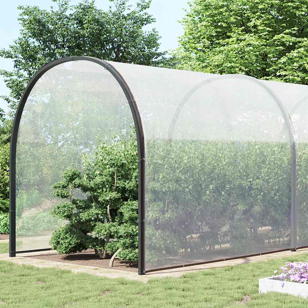 Vidaxl doorzichtig zeildoek met zeilringen 10x12 m polyethyleen