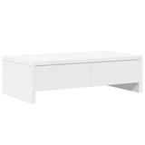 Vidaxl monitorstandaard met lades 50x27x15 cm bewerkt hout wit