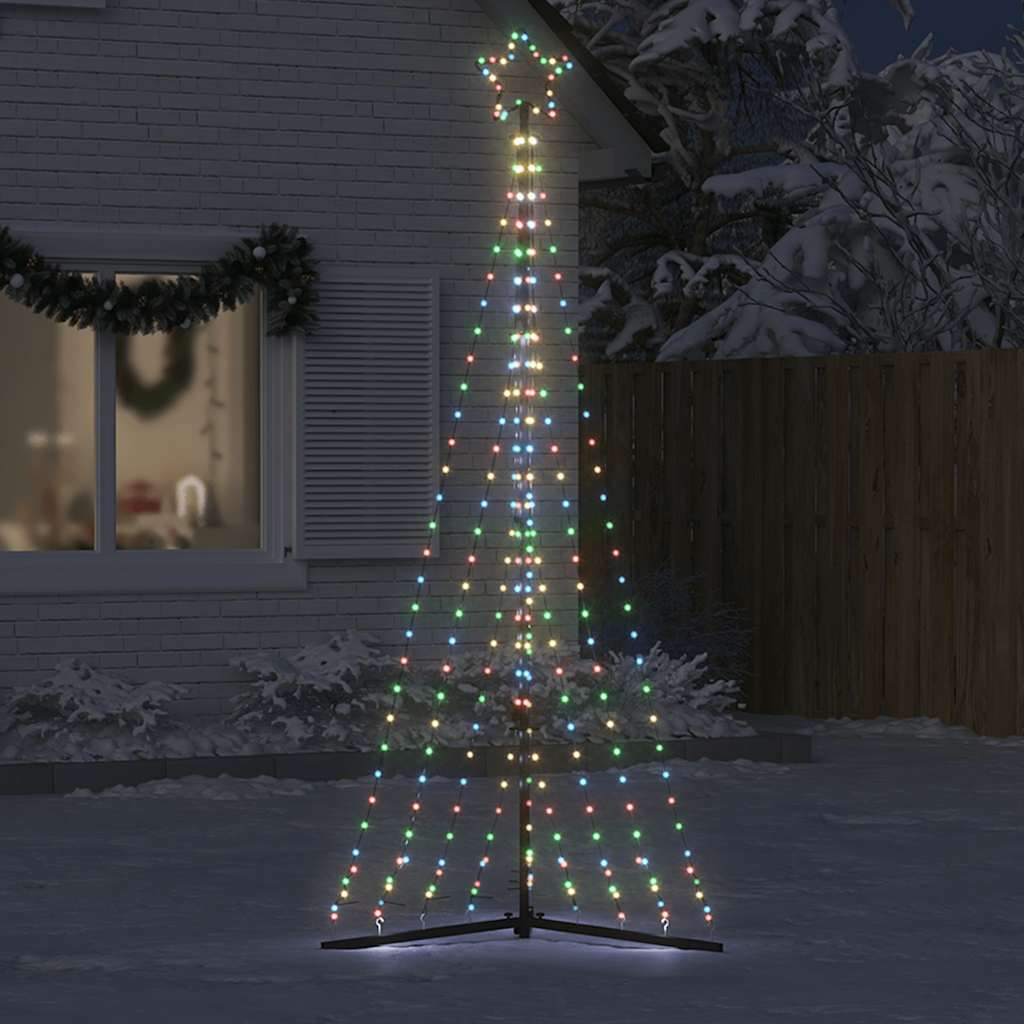 Vidaxl led-kerstboom 447 leds kleurrijk 249 cm