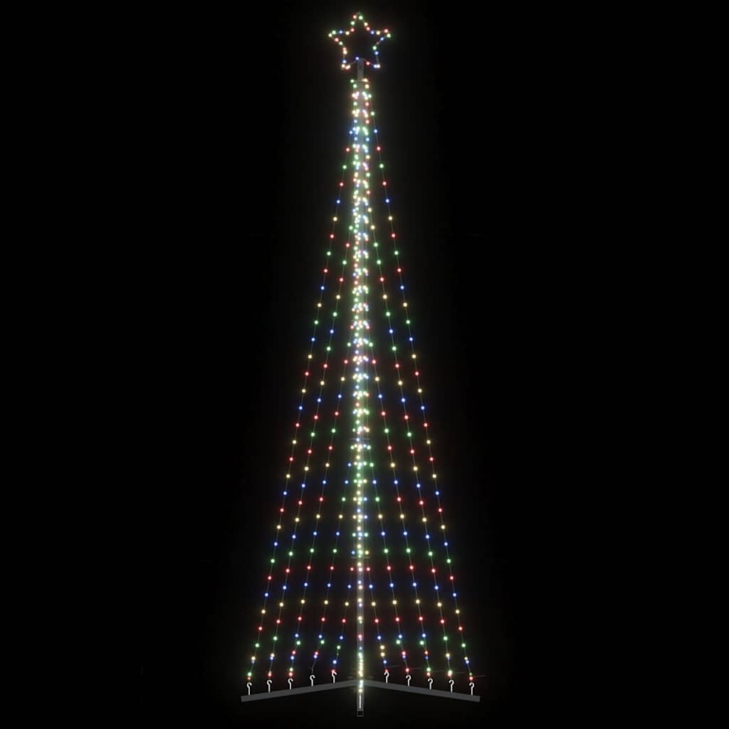 Vidaxl led-kerstboom 495 leds kleurrijk 300,5 cm