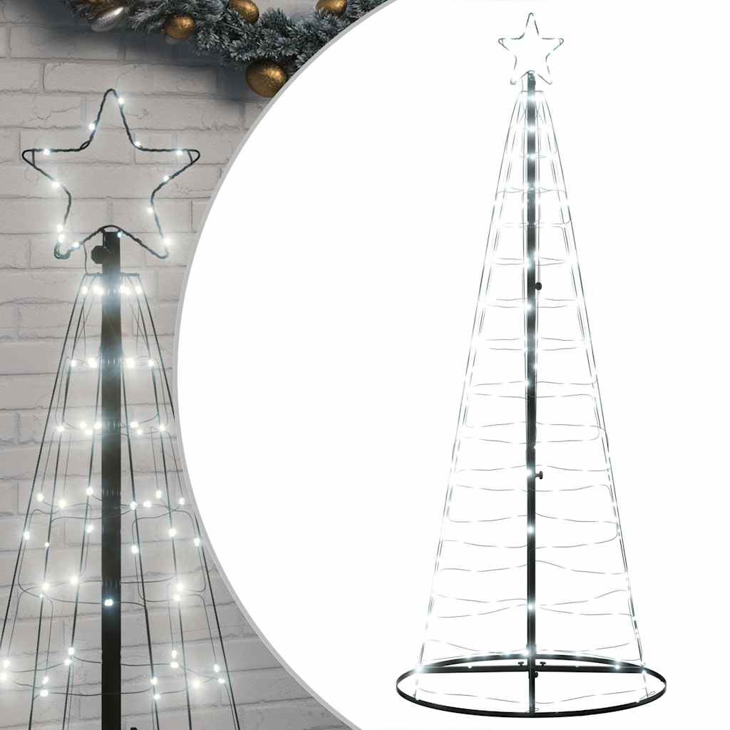 Vidaxl led-kerstboom 200 leds koud wit 182 cm