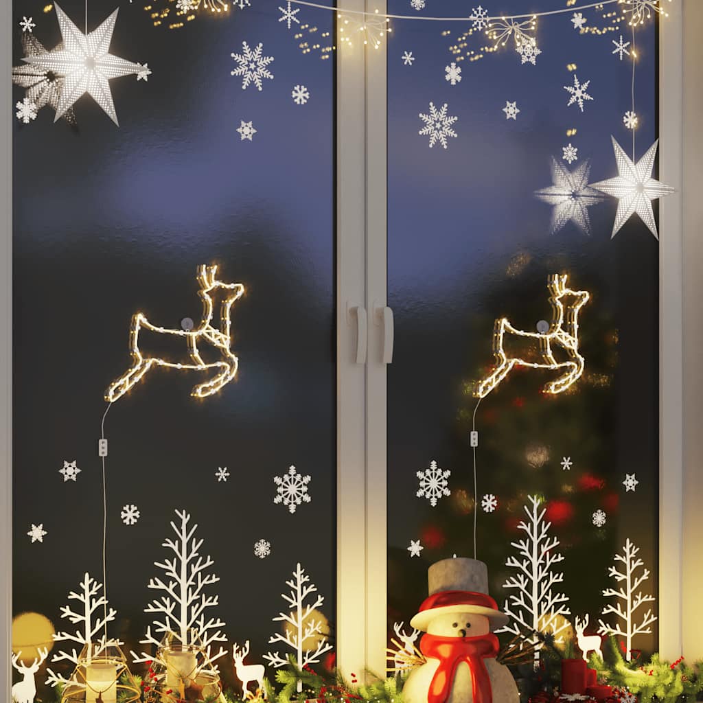Vidaxl kerstverlichting rendier silhouet 2 st 35 led's warm wit