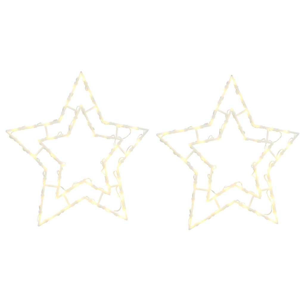 Vidaxl kerstverlichting ster silhouet 2 st 50 leds warm wit