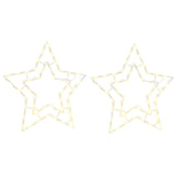 Vidaxl kerstverlichting ster silhouet 2 st 50 leds warm wit