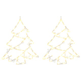Vidaxl kerstverlichting kerstboom silhouet 2 st 50 leds warm wit