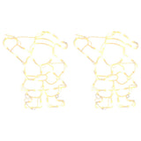 Vidaxl kerstverlichting silhouet van de kerstman2 st 35 leds warm wit