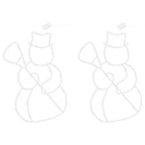 Vidaxl kerstverlichting sneeuwpop silhouet 2 st 35 leds warm wit