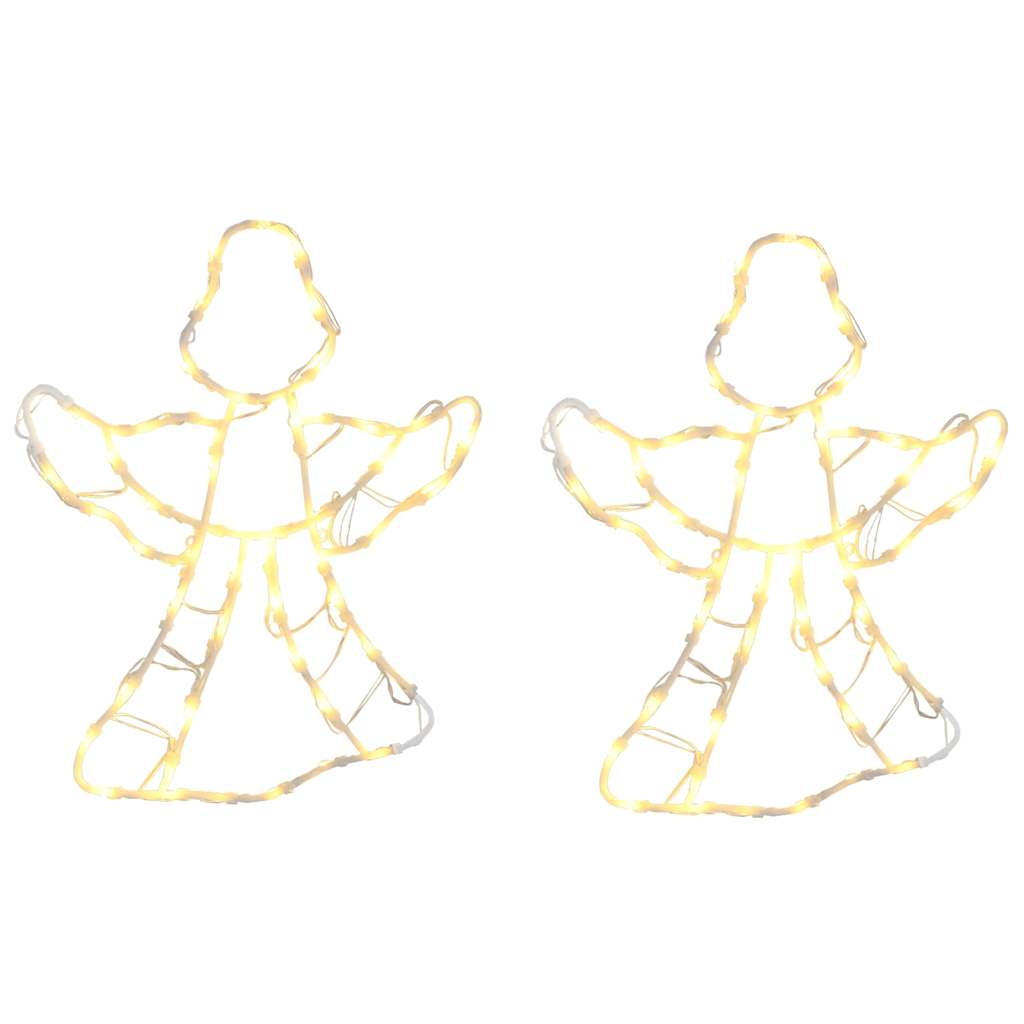 Vidaxl kerstverlichting engel silhouet 2 st 50 leds warm wit