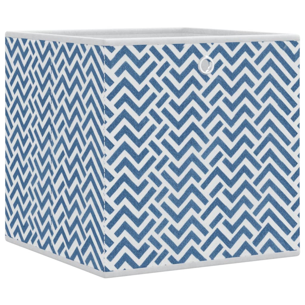 Vidaxl opbergboxen 10 st inklapbaar 32x32x32 cm ongeweven stof blauw