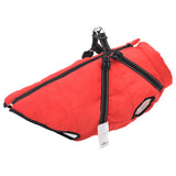 Vidaxl hondenjas met harnas waterdicht reflecterend rood l68