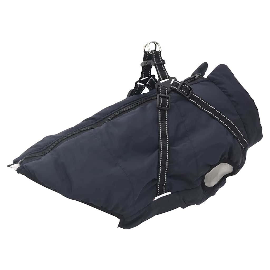 Vidaxl hondenjas met harnas waterdicht reflecterend marineblauw l48