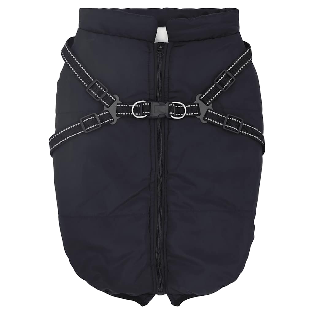 Vidaxl hondenjas met harnas waterdicht reflecterend marineblauw l48