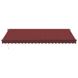 VidaXL Luifel automatisch uittrekbaar 500x300 cm bordeauxrood