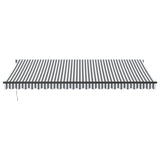 VidaXL Luifel handmatig uittrekbaar 500x300 cm antracietkleurig en wit