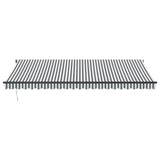 VidaXL Luifel automatisch uittrekbaar 500x300 cm antracietkleur en wit